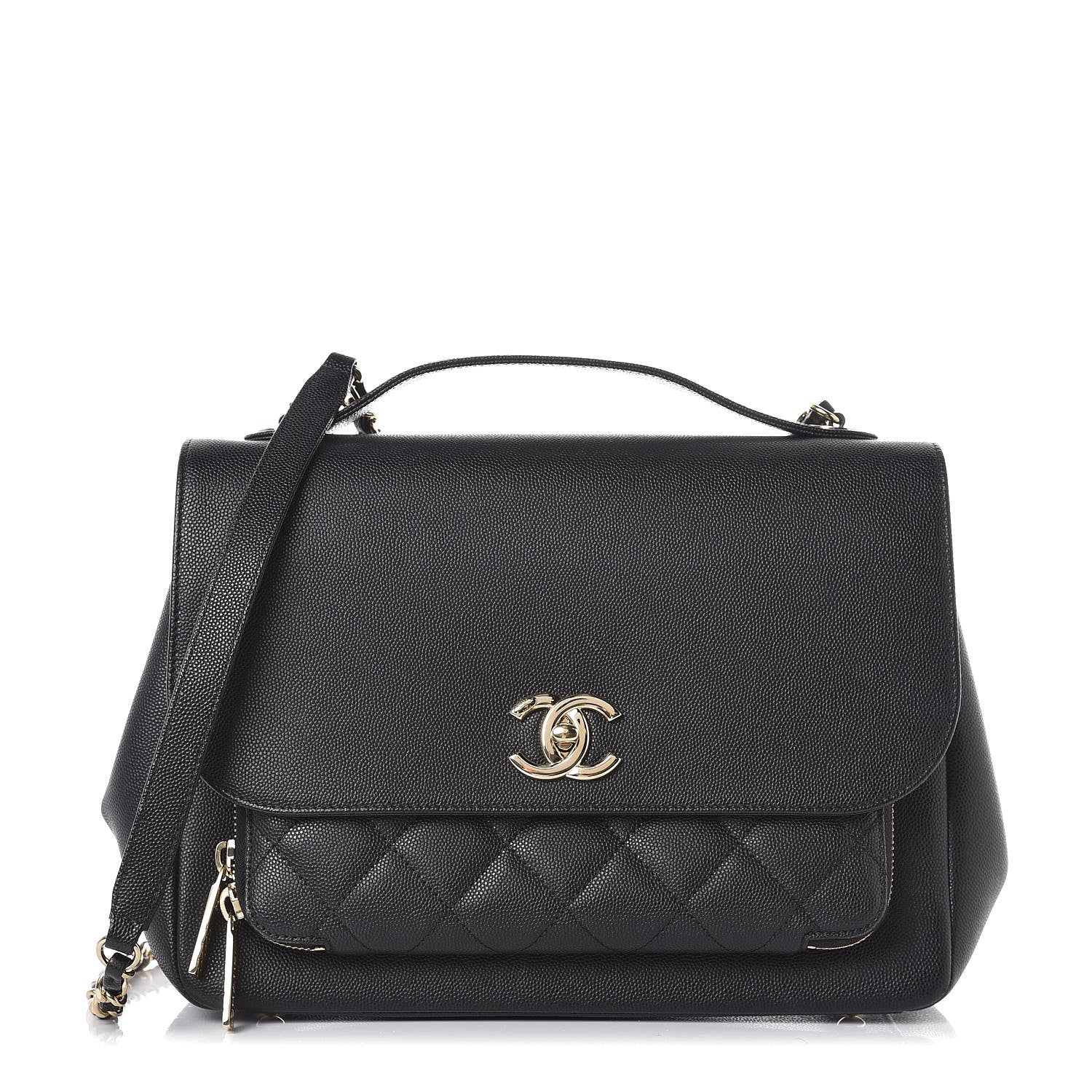 Chanel Caviar Quilted Large Business Affinity Flap Black 1 of 8