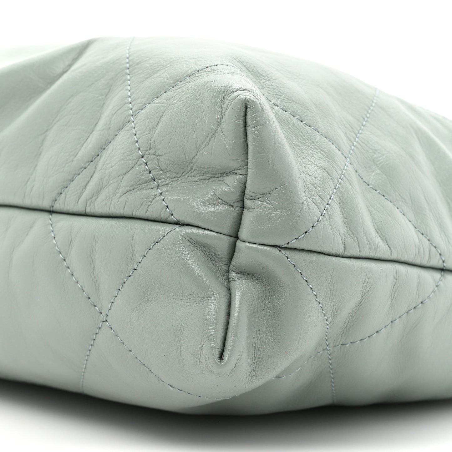 Shiny Calfskin Quilted Small Chanel 22 Grey