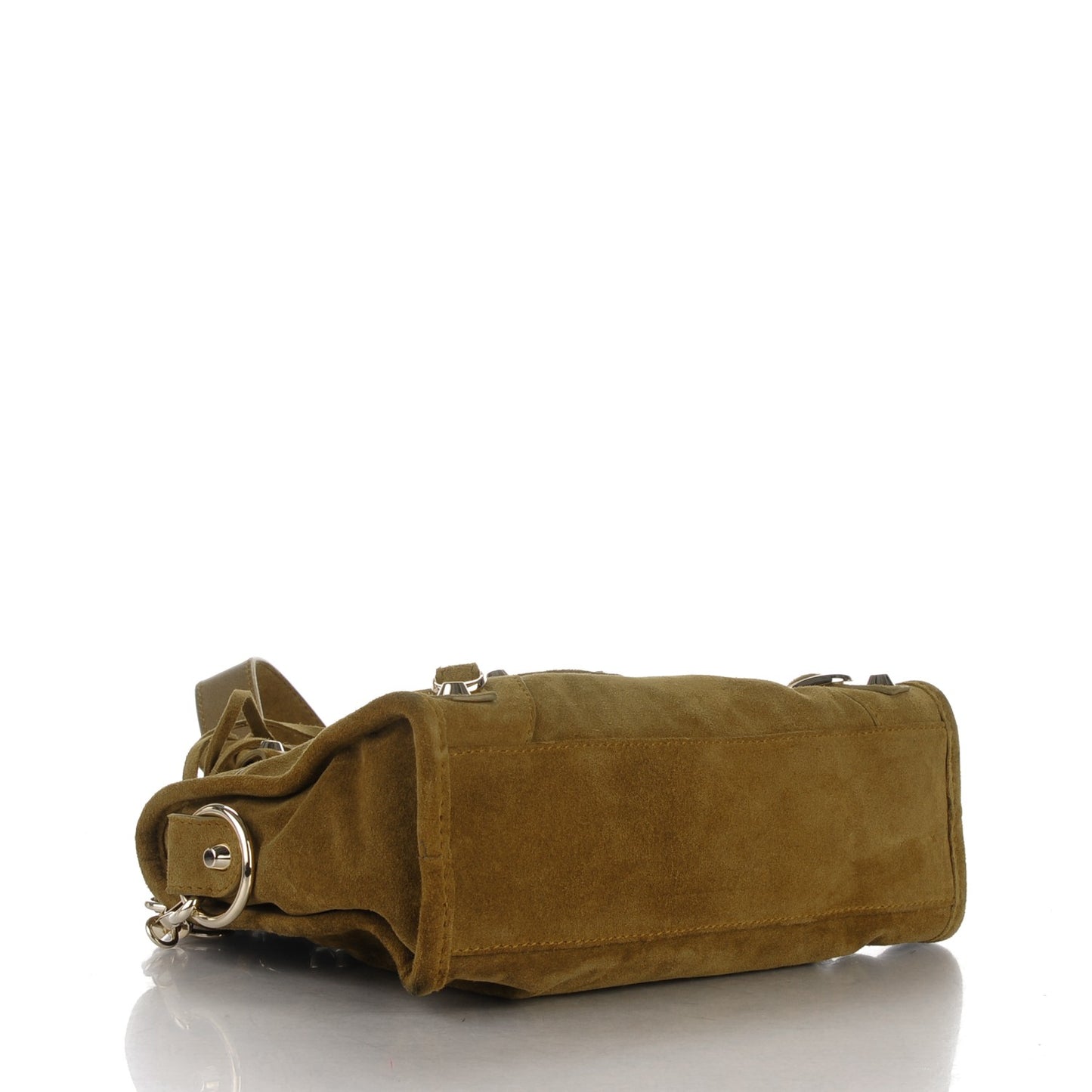 Baby Daim Suede Classic Gold Hardware Mini City Beige Fauve