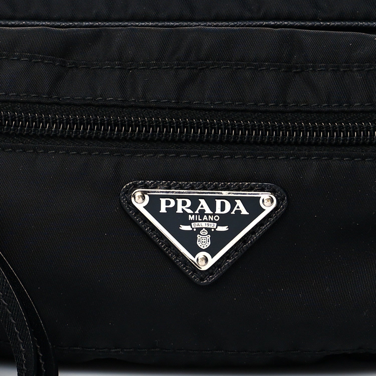 Prada Tessuto Nylon Saffiano Belt Bag Black 9 of 11