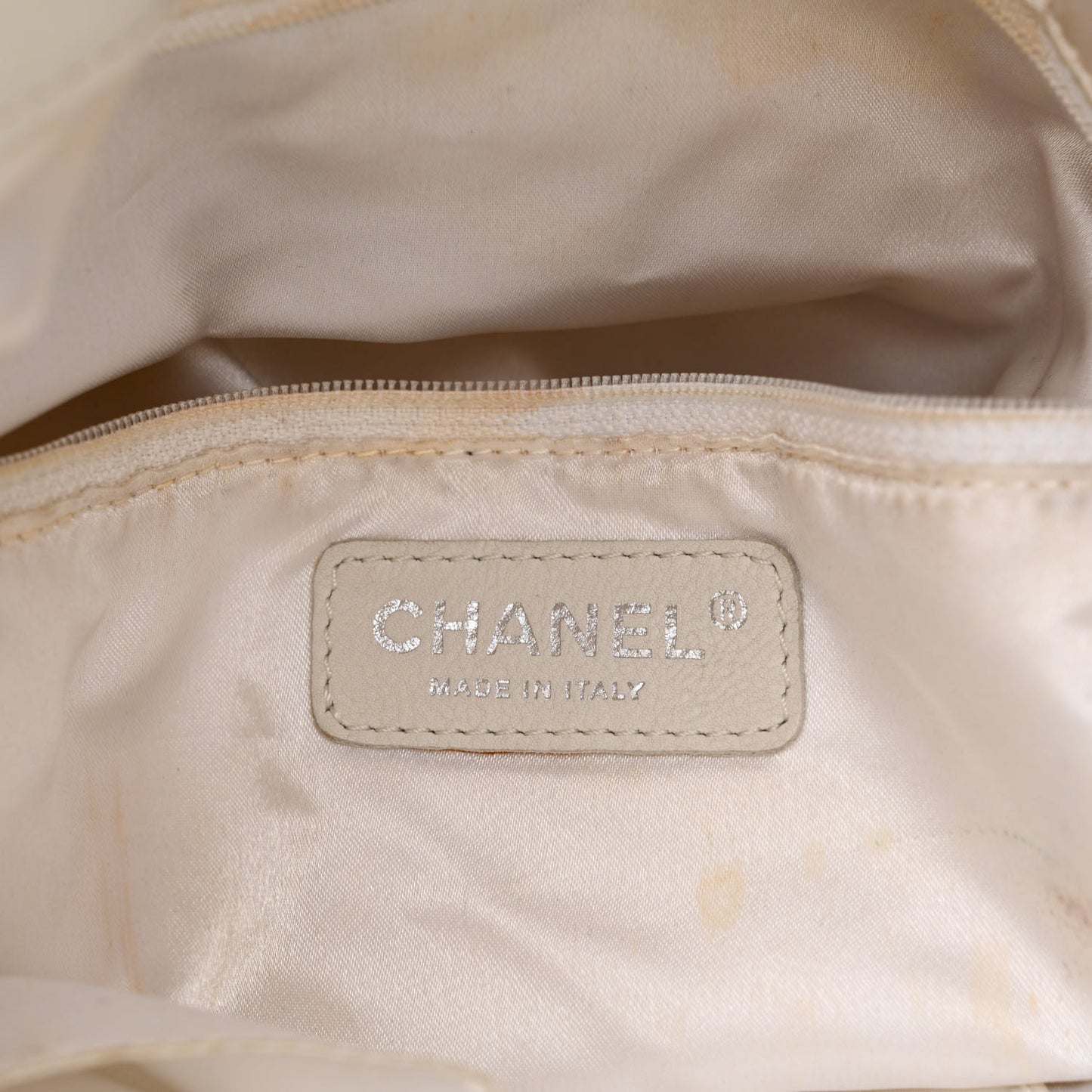 Calfskin Baby Coco Cabas White