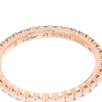 Cartier 18K Pink Gold Diamond 2mm Etincelle de Cartier Wedding Band Ring 49 5 4 of 6