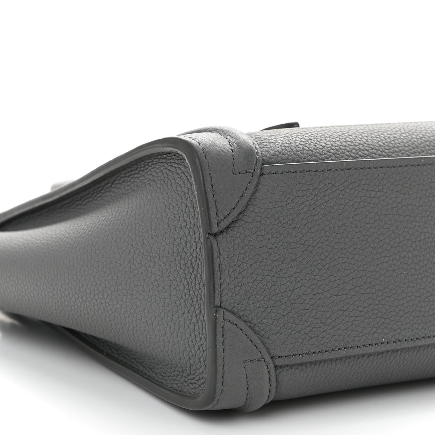 Drummed Calfskin Nano Luggage Kohl