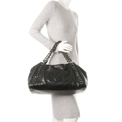 Chanel Glazed Caviar East West Modern Chain Tote Black 2 of 10