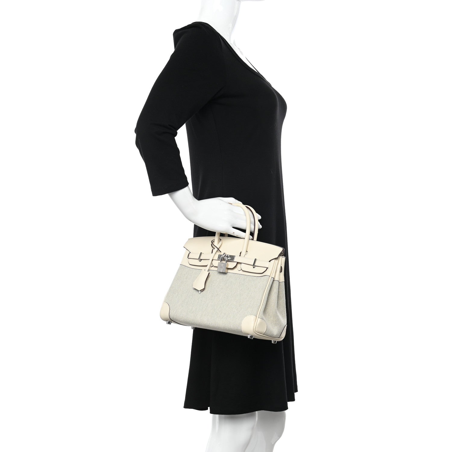 Hermes Toile H Swift Birkin 25 Nata 2 of 11