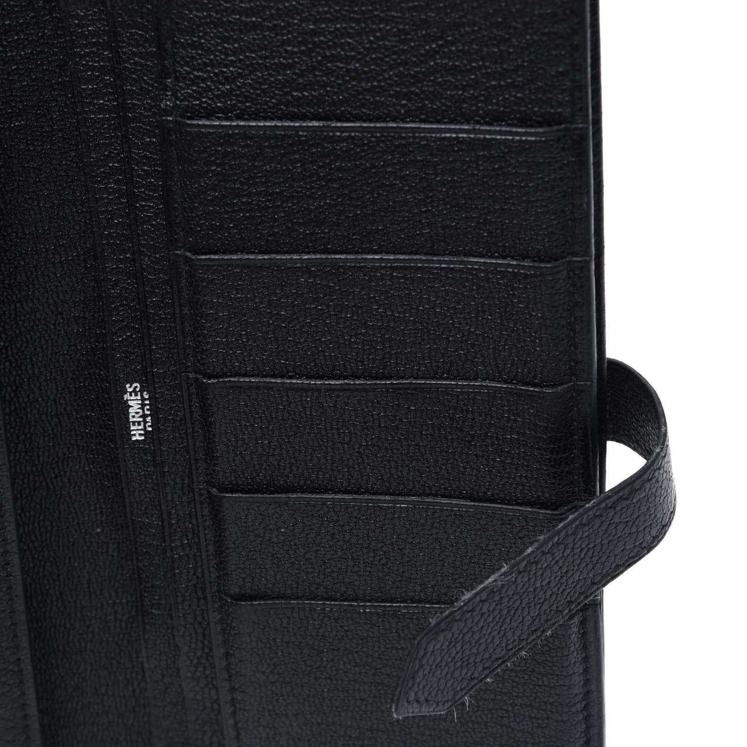 Hermes Chevre Mysore Bearn Gusset Wallet Black 9 of 19