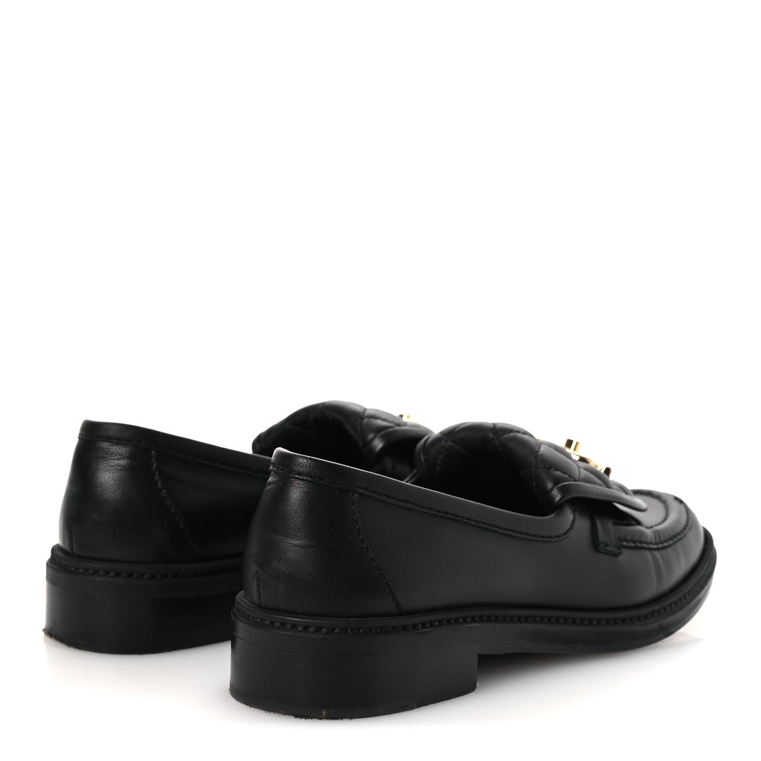 Chanel Lambskin Quilted CC Turnlock Loafers 37 Black 37 Black 5 of 13