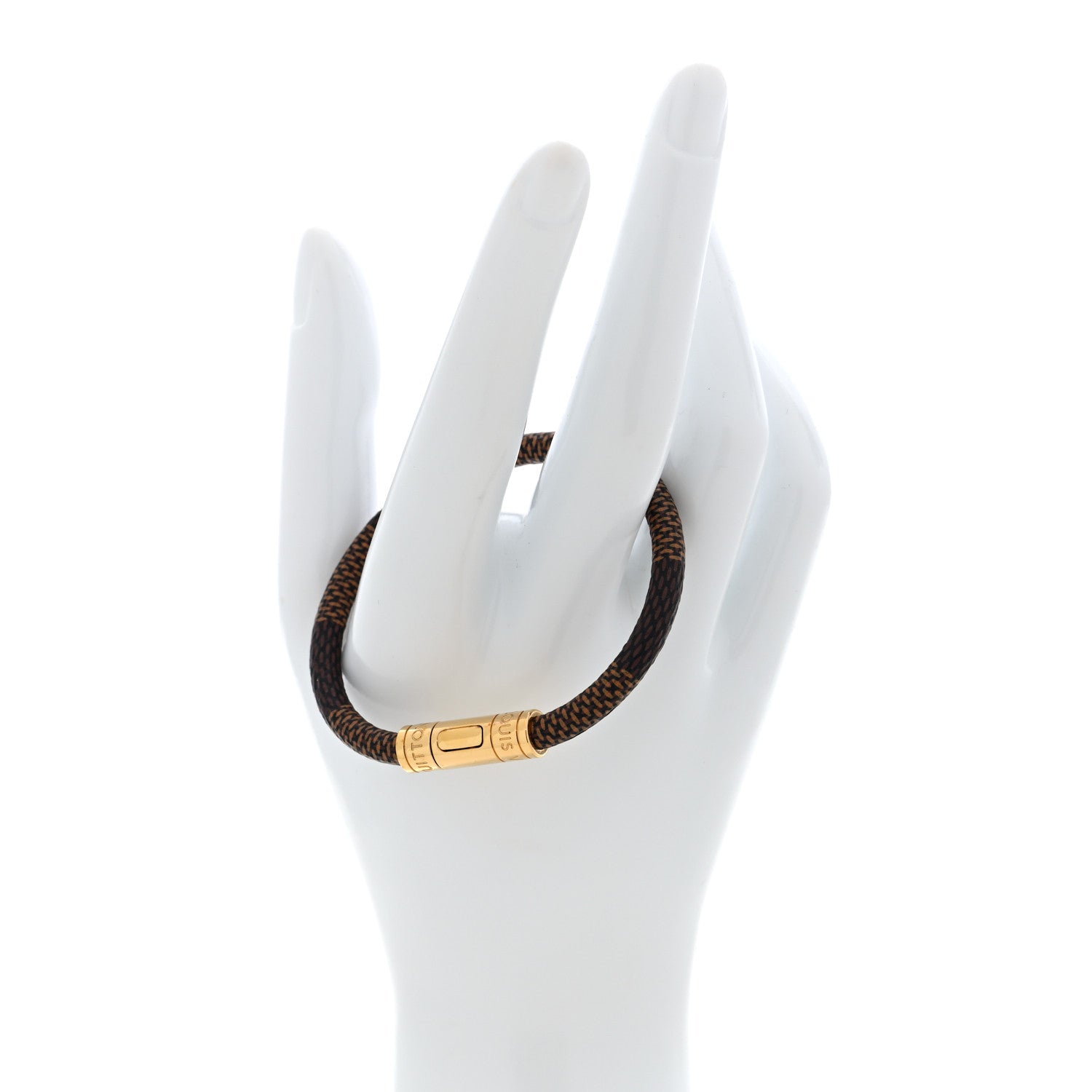 Louis Vuitton Damier Ebene Keep It Bracelet 15 2 of 5