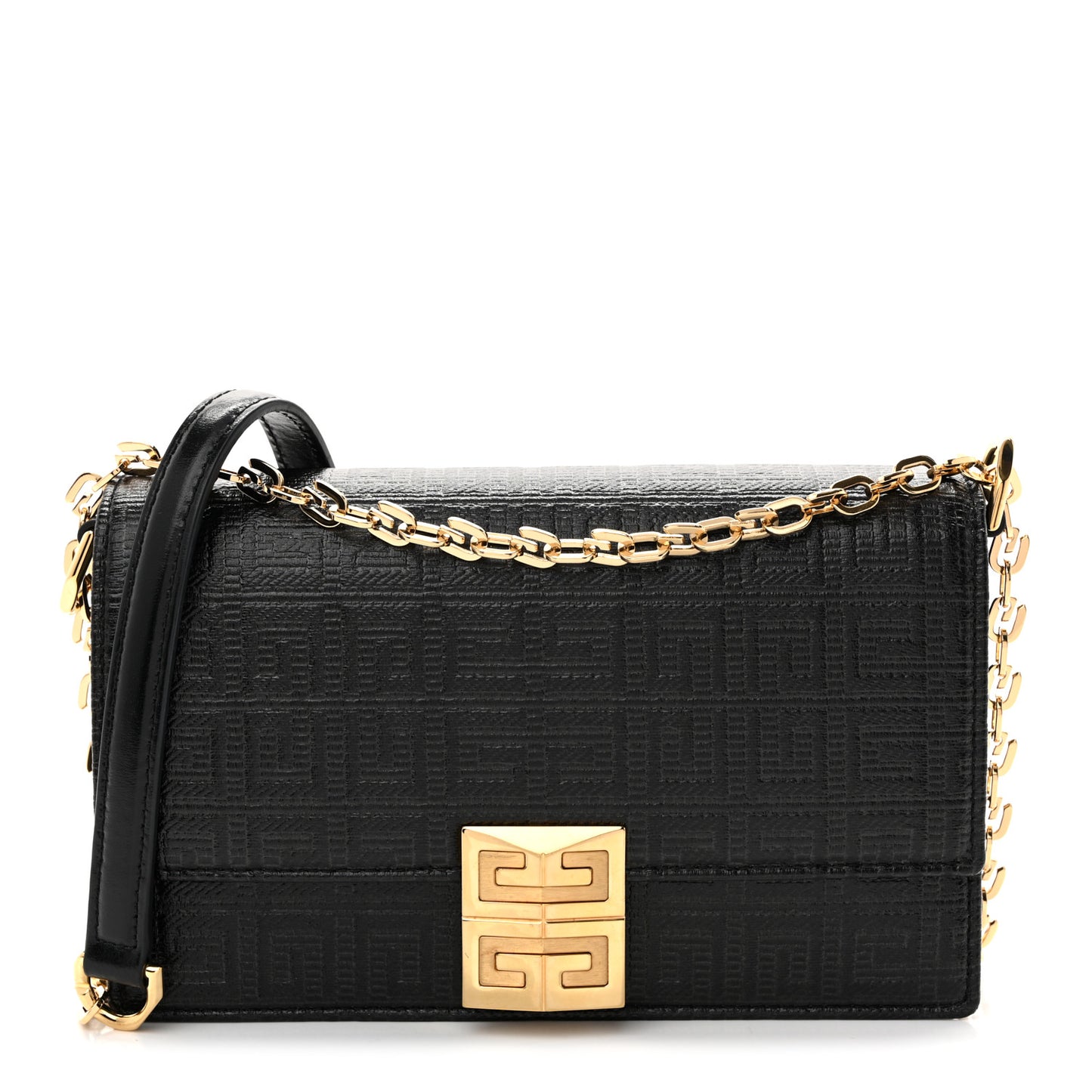 4G Coated Canvas Small Chain Shoulder Bag Black
