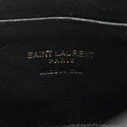 Saint Laurent Calfskin Matelasse Monochrome Monogram Mini Lou Camera Bag Black 6 of 11