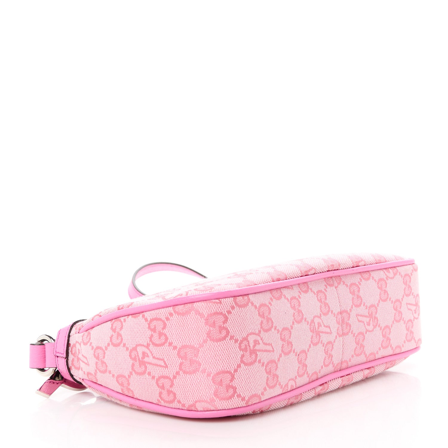Gucci X PALACE GG Supreme Monogram Palace Textured Dollar Calfskin Shoulder Bag Pink Pale Rose Palace 4 of 10