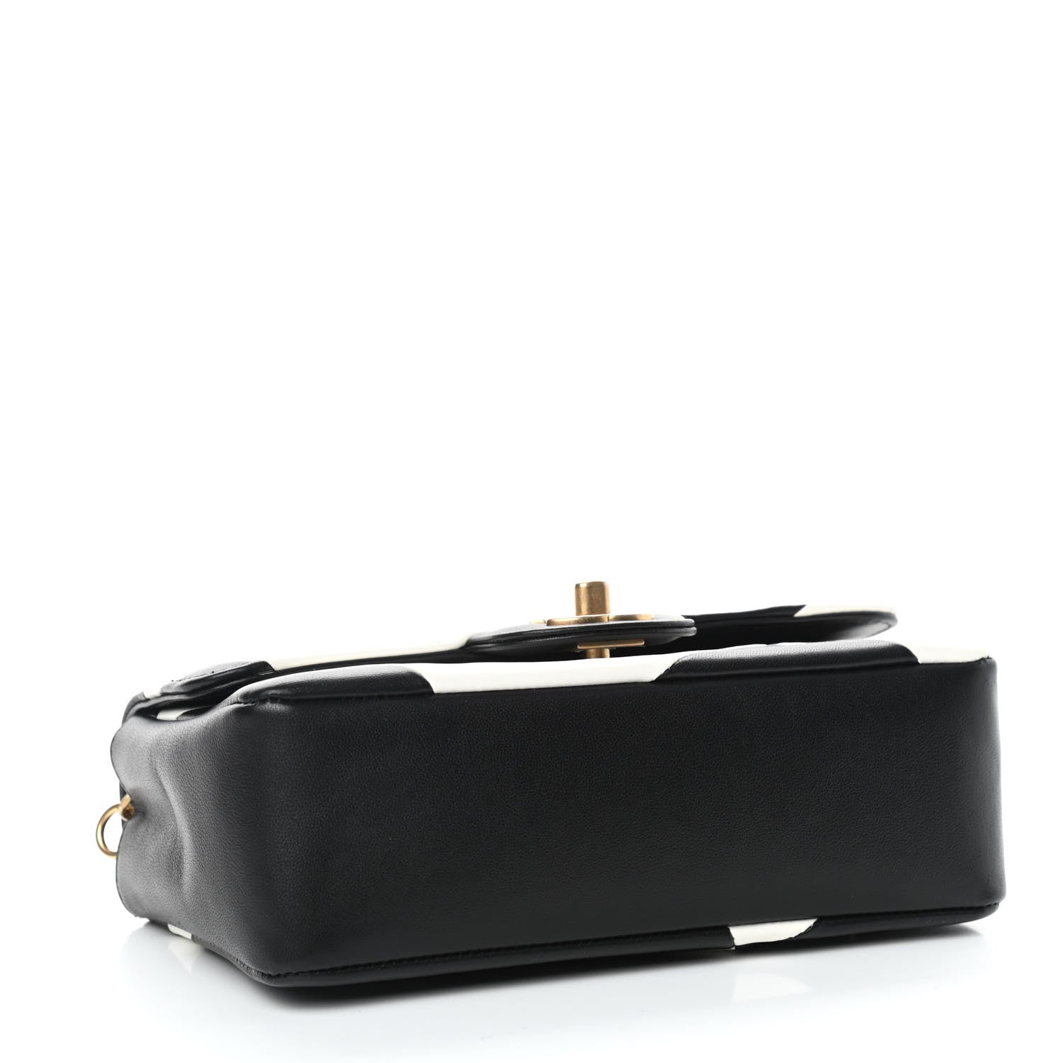 Chanel Lambskin Geometric Patchwork Mini Flap Black White 4 of 12