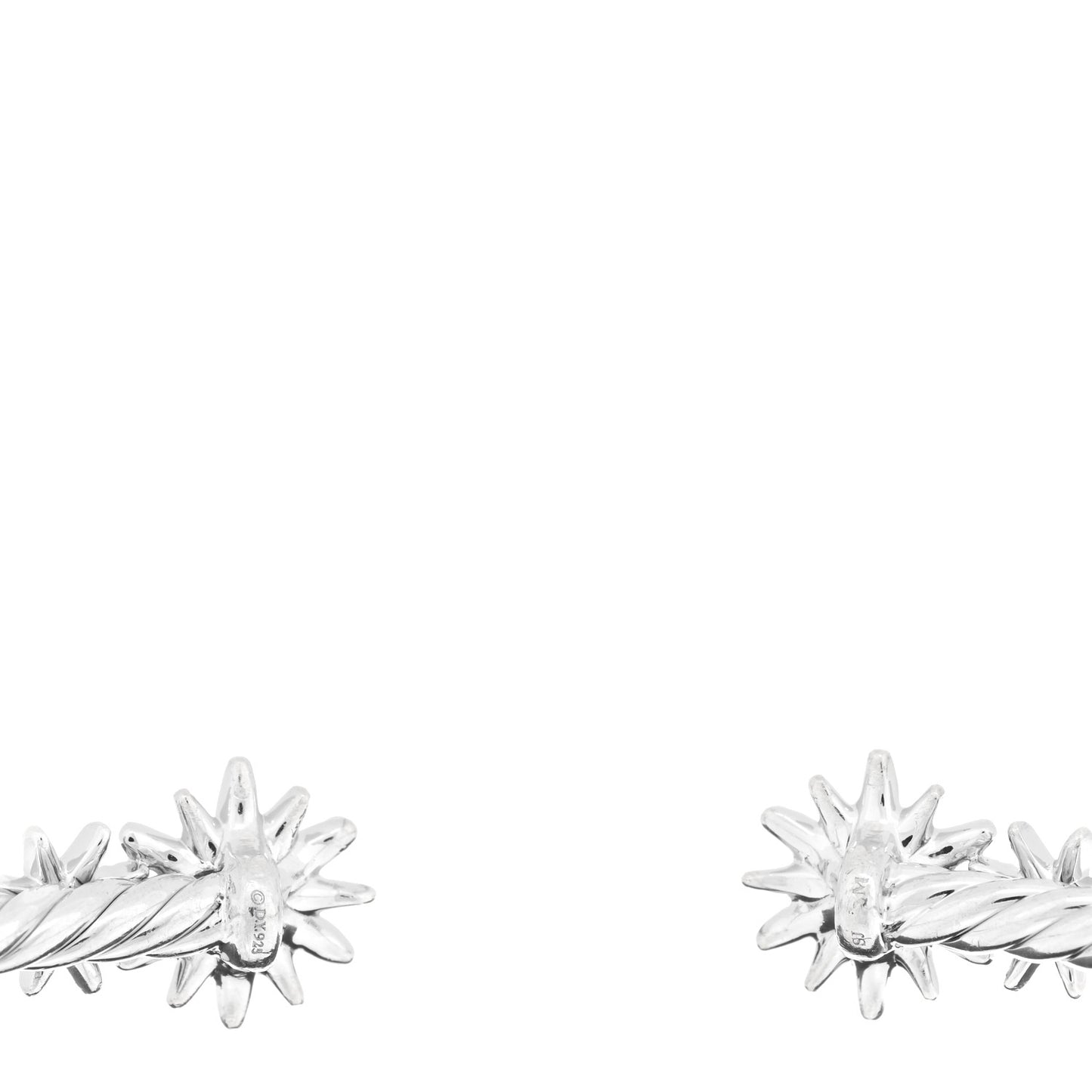 Sterling Silver Diamond Petite Starburst Cable Bracelet