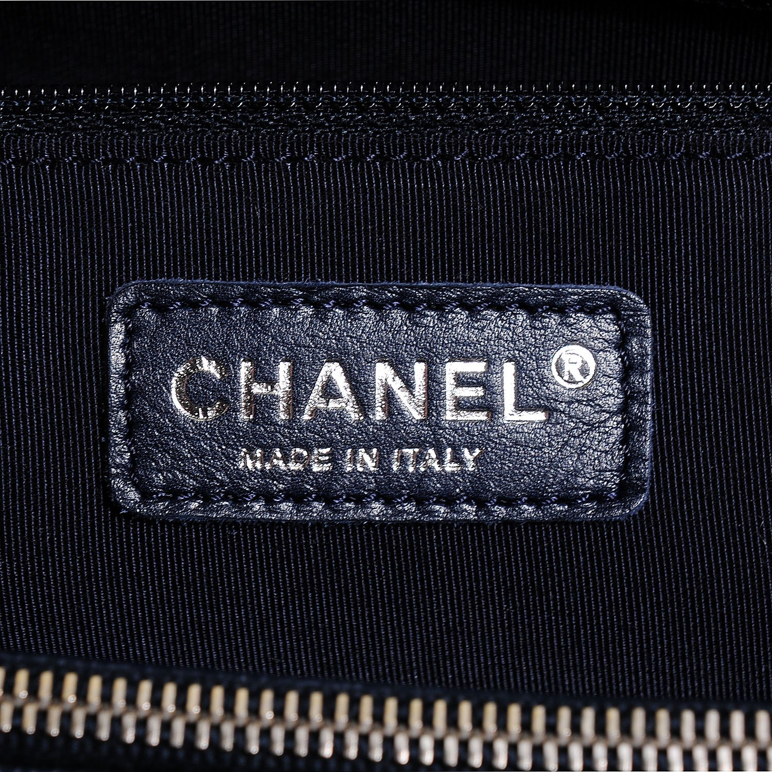 Chanel Caviar Quilted Grand Shopping Tote GST Navy 6 of 7