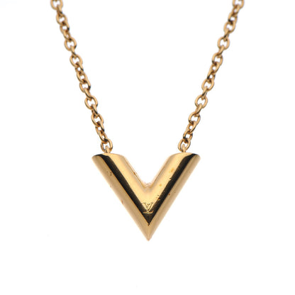 Louis Vuitton Essential V Necklace Gold 8 of 8