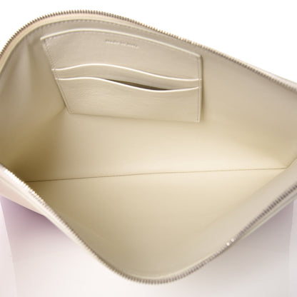 Celine Lambskin Bi-Color Solo Clutch Pouch White Magenta 5 of 8