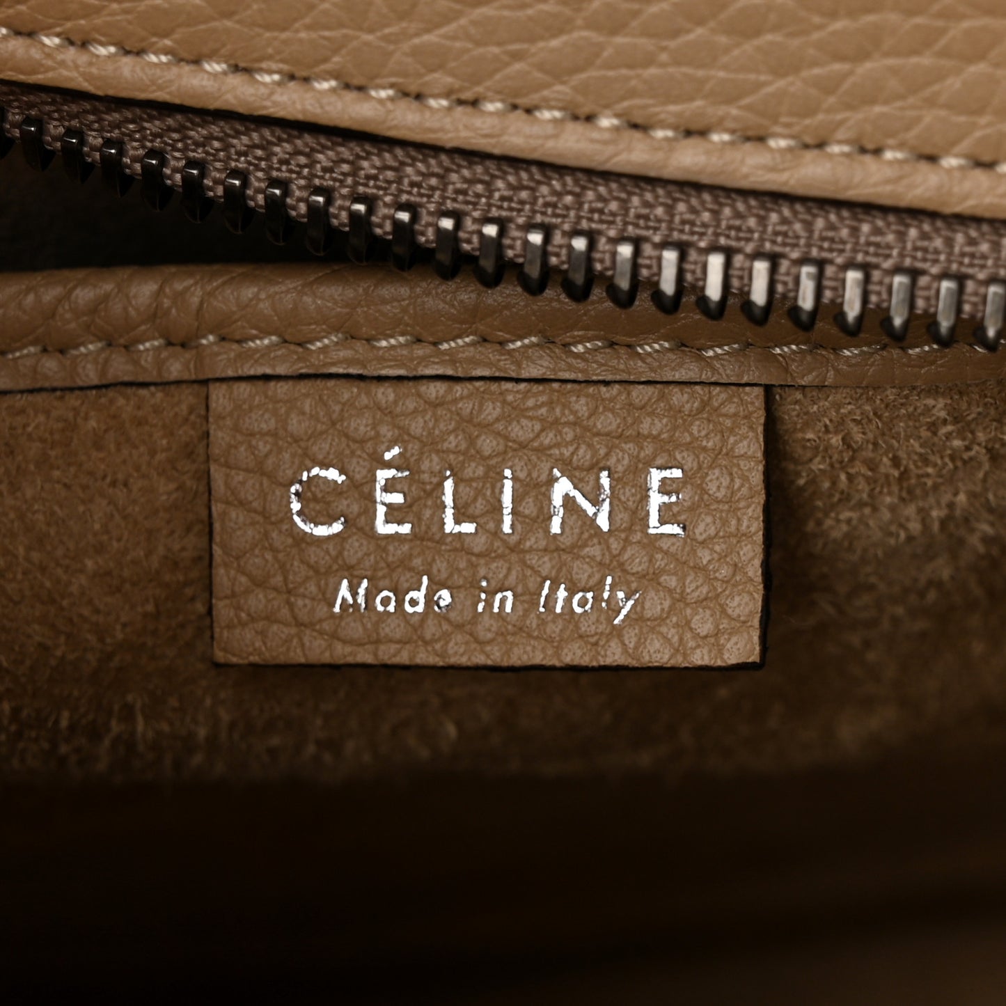 Drummed Calfskin Nano Luggage Dune
