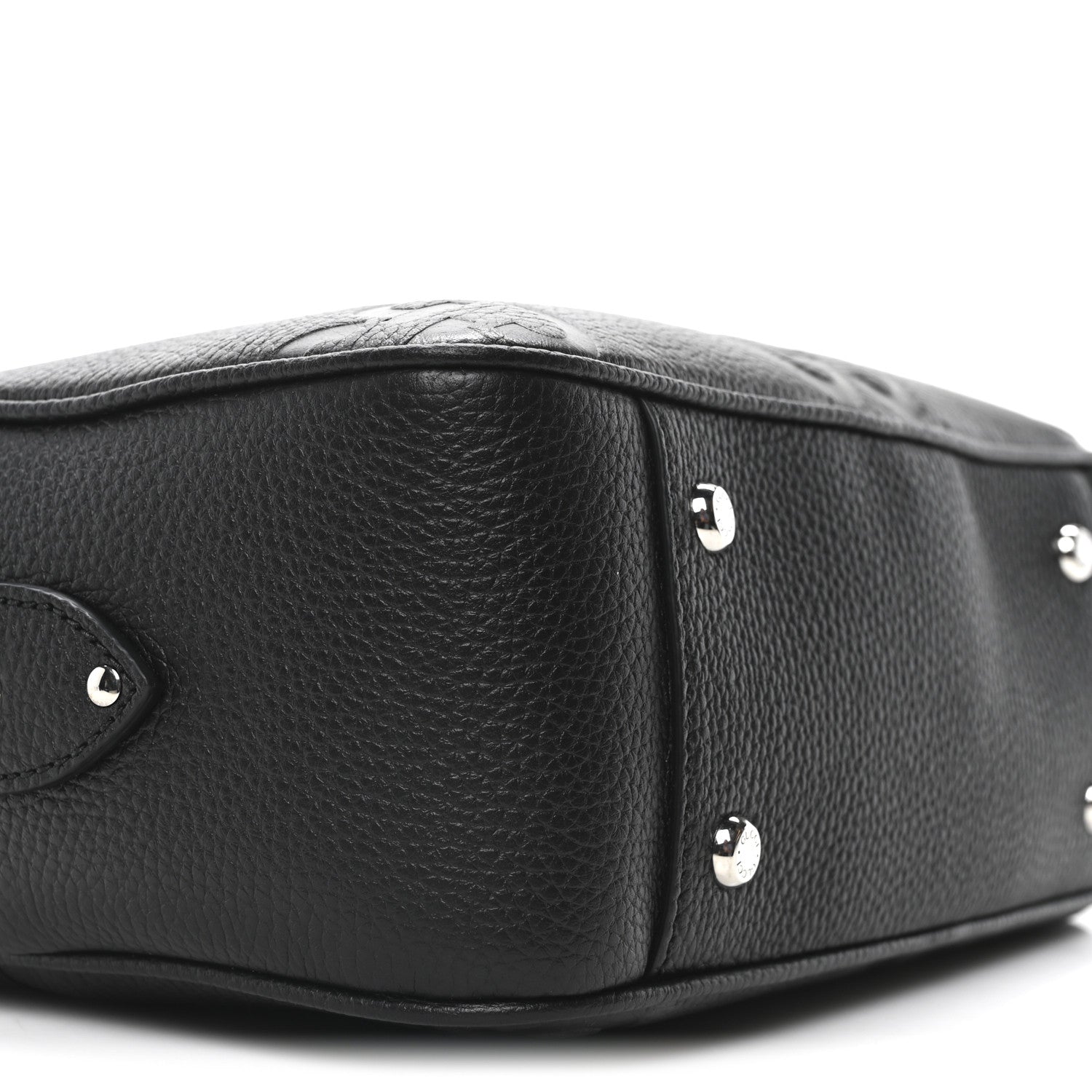 Gucci Piuma Calfskin Jumbo GG Embossed Medium Messenger Bag Black 9 of 10