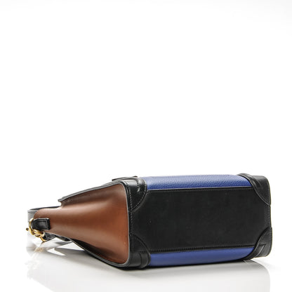 Celine Smooth Drummed Calfskin Nano Tri-Color Luggage Indigo 4 of 6