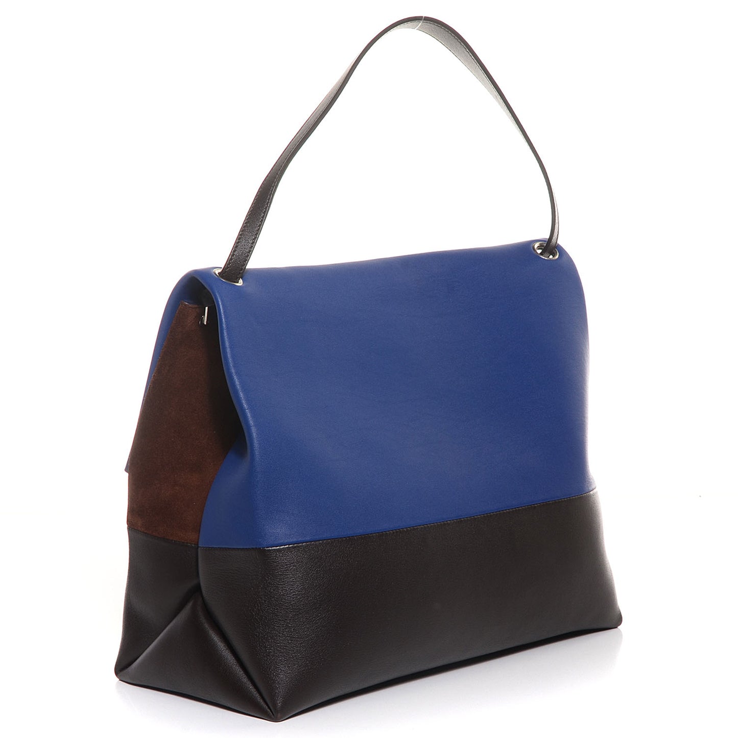 Calfskin Suede All Soft Shoulder Bag Indigo
