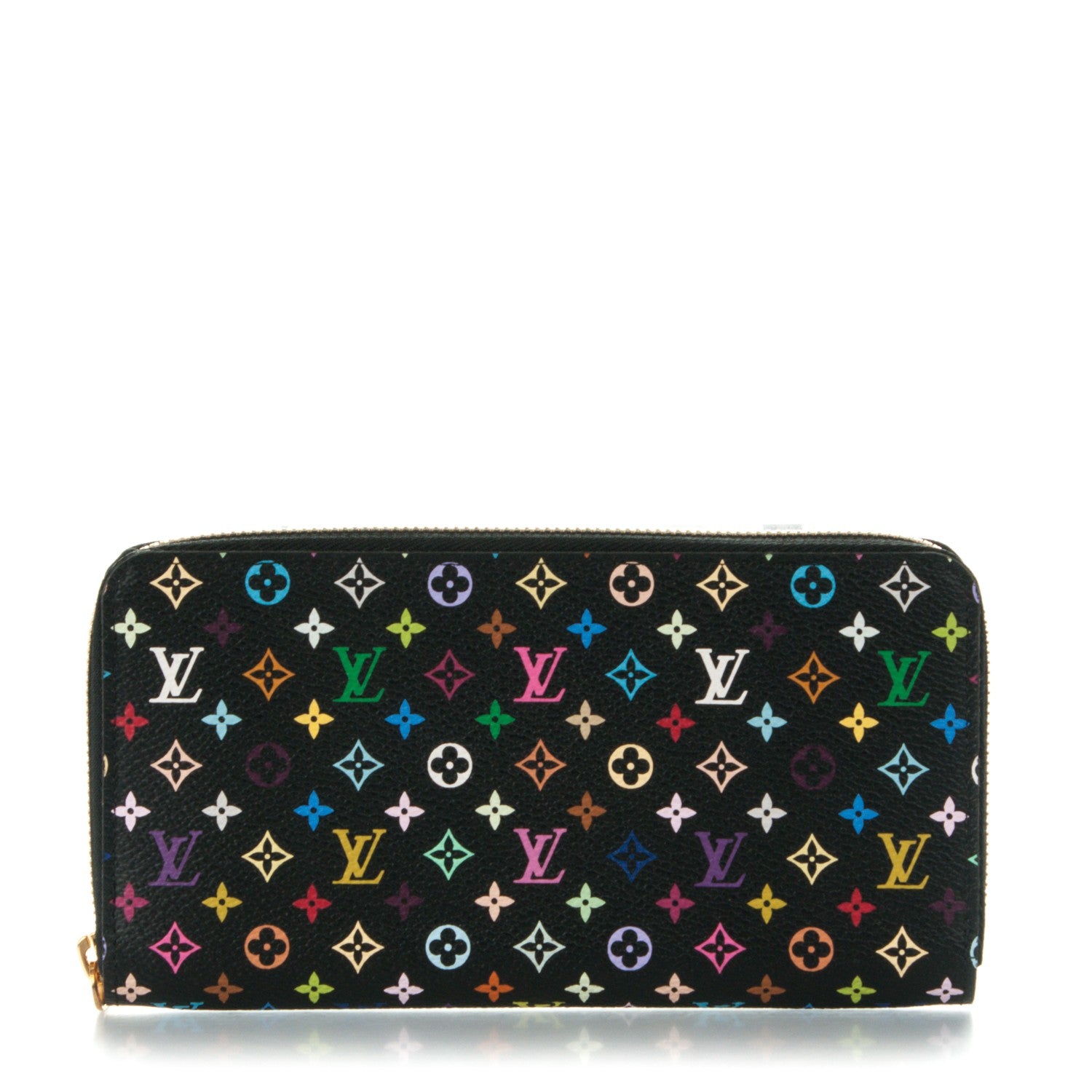 Louis Vuitton Monogram Multicolor Zippy Wallet Black Grenade 1 of 7