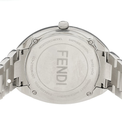 Fendi Stainless Steel Diamond 34mm Momento Quartz Watch White 4 of 5
