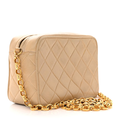 Chanel Lambskin Quilted Tassel Flap Camera Bag Light Beige 3 of 12