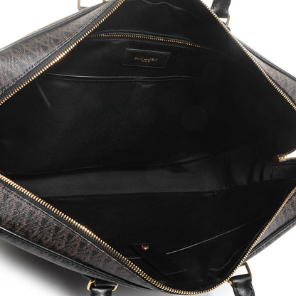 Saint Laurent Toile Classic Monogram Flat Briefcase Black 5 of 9
