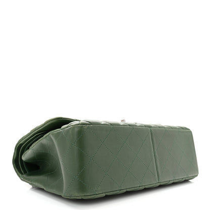 Chanel Lambskin Quilted Jumbo Double Flap Green 3 of 9
