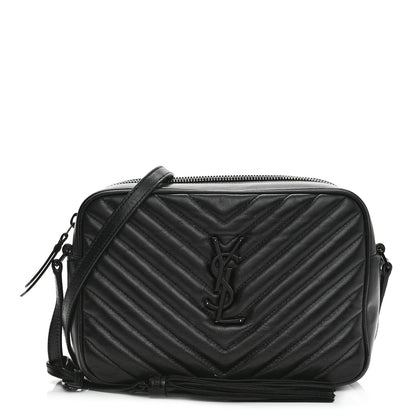Saint Laurent Calfskin Matelasse Monogram Lou Camera Bag Black 1 of 11
