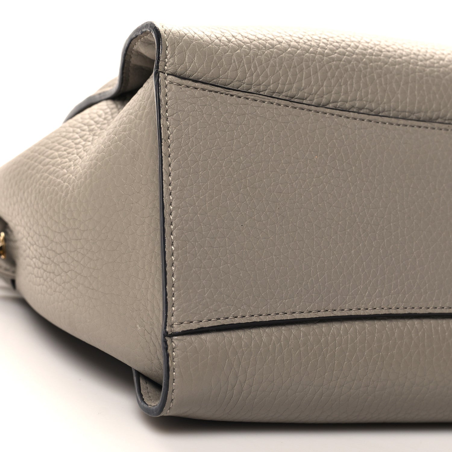 Mulberry Heavy Grain Small Iris Tote Powder Grey Dark Clay 8 of 10