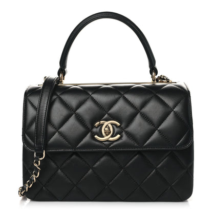 Chanel Lambskin Quilted Small Trendy CC Dual Handle Flap Bag Black 1 of 10
