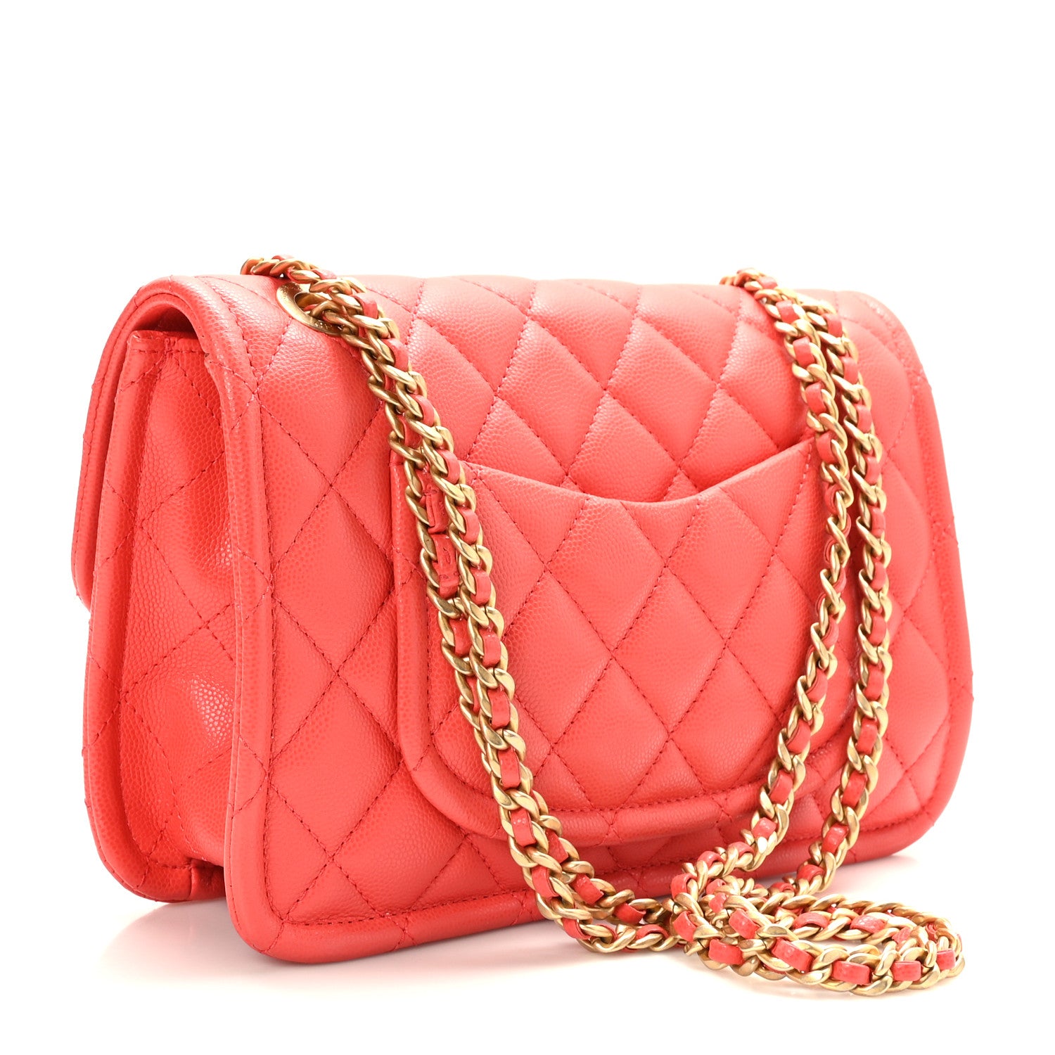 Chanel Caviar Quilted Medium Sweet Classic Flap Red 3 of 9
