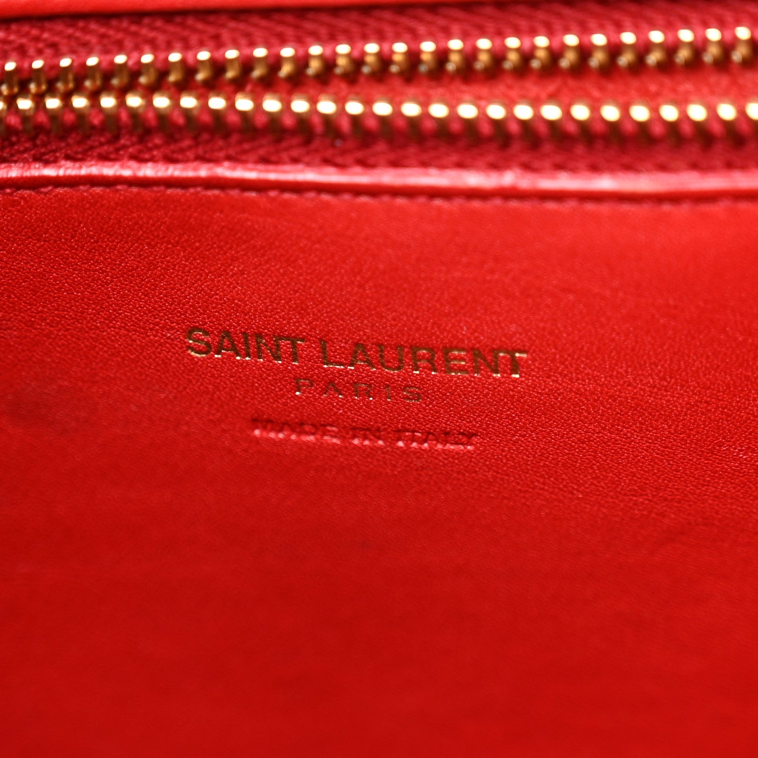 Saint Laurent Calfskin Matelasse Chevron Small Monogram Cabas Lipstick Red 6 of 11
