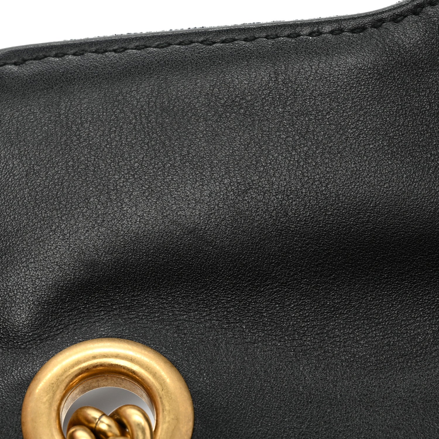 Gucci Velvet Matelasse Mini GG Marmont Shoulder Bag Black 9 of 12