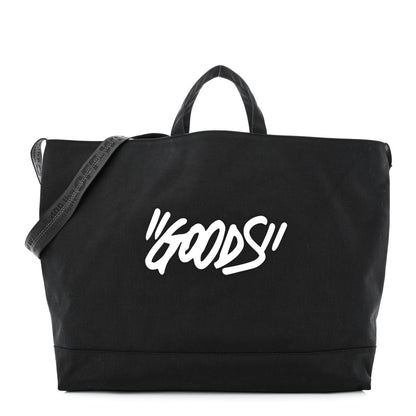 Off-White Canvas Goods Quote Tote Black White 1 of 12