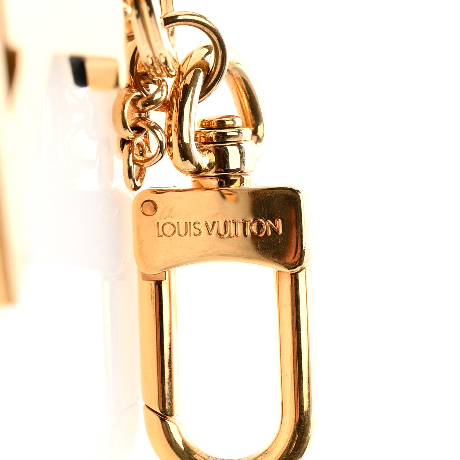 Louis Vuitton Metal Taurillon LV Capucines Bag Charm Key Holder Black 3 of 5