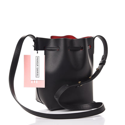 Mansur Gavriel Calfskin Mini Mini Bucket Bag Black Flamma 3 of 7