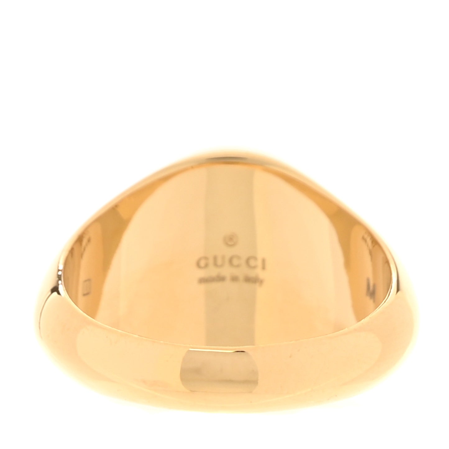 Metal Enamel Interlocking G Ring 56 7.5 Gold Black