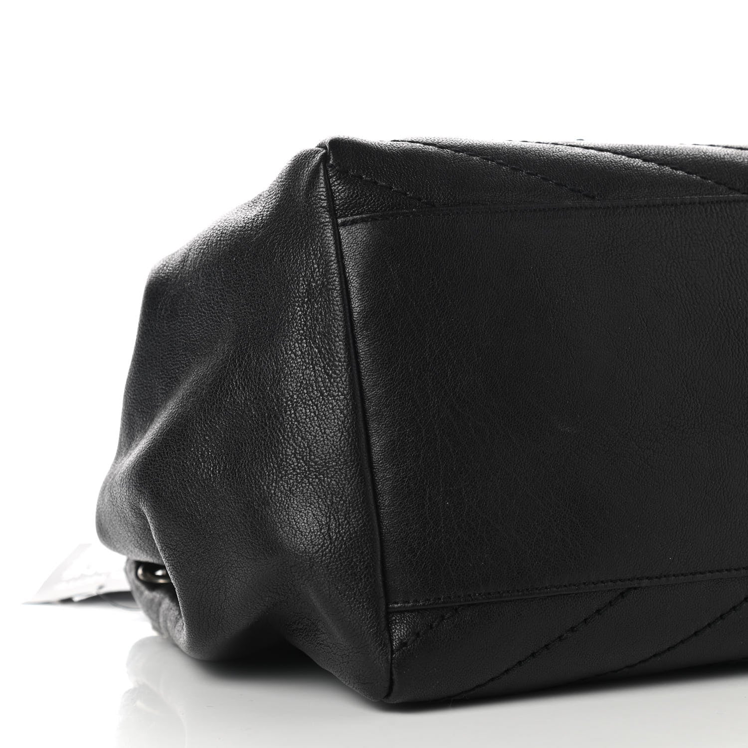 Saint Laurent Pebbled Lambskin Chevron Monogram Large Nolita Black 8 of 11