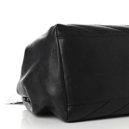 Saint Laurent Pebbled Lambskin Chevron Monogram Large Nolita Black 8 of 11