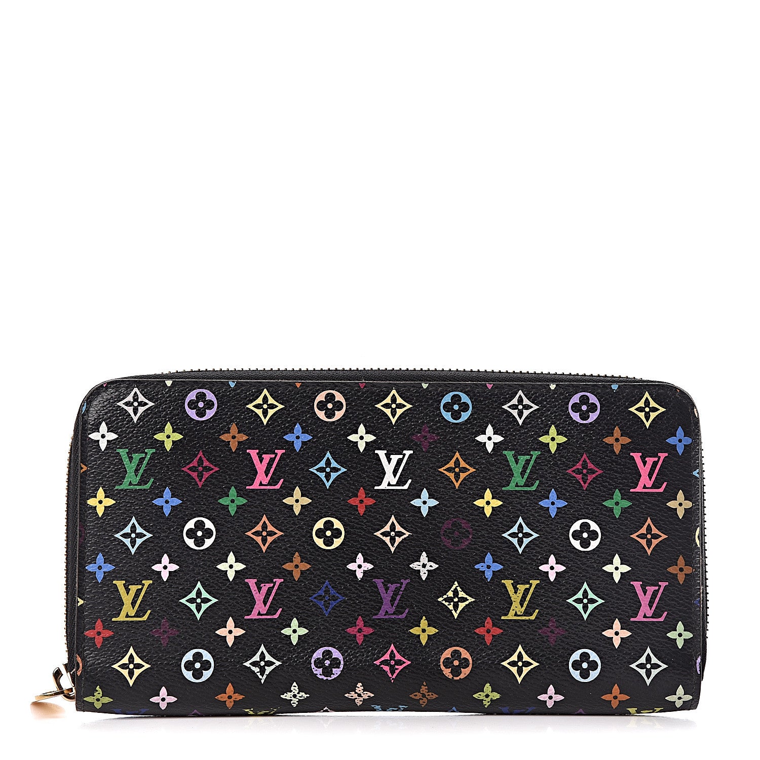 Louis Vuitton Monogram Multicolor Zippy Wallet Black Grenade 1 of 6