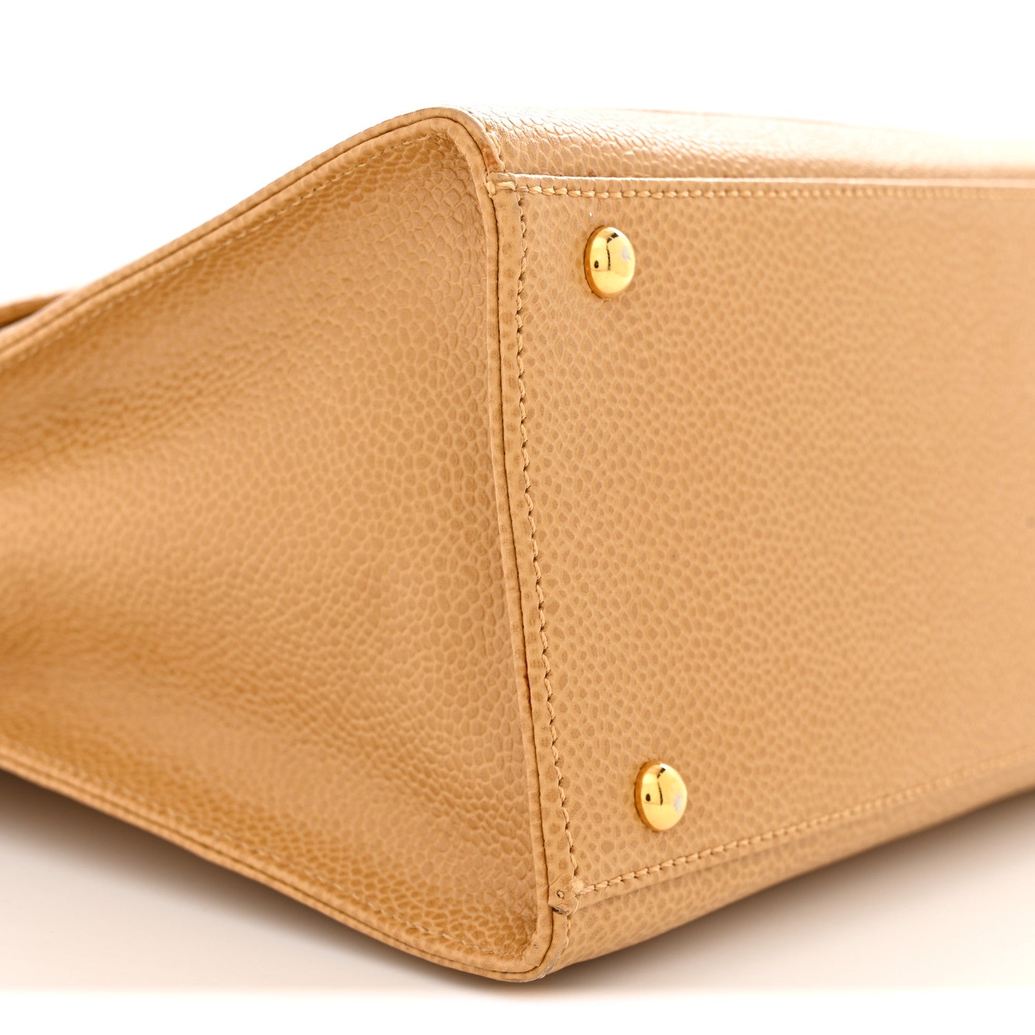 Chanel Caviar Flap Shoulder Bag Beige 9 of 11