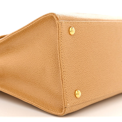 Chanel Caviar Flap Shoulder Bag Beige 9 of 11