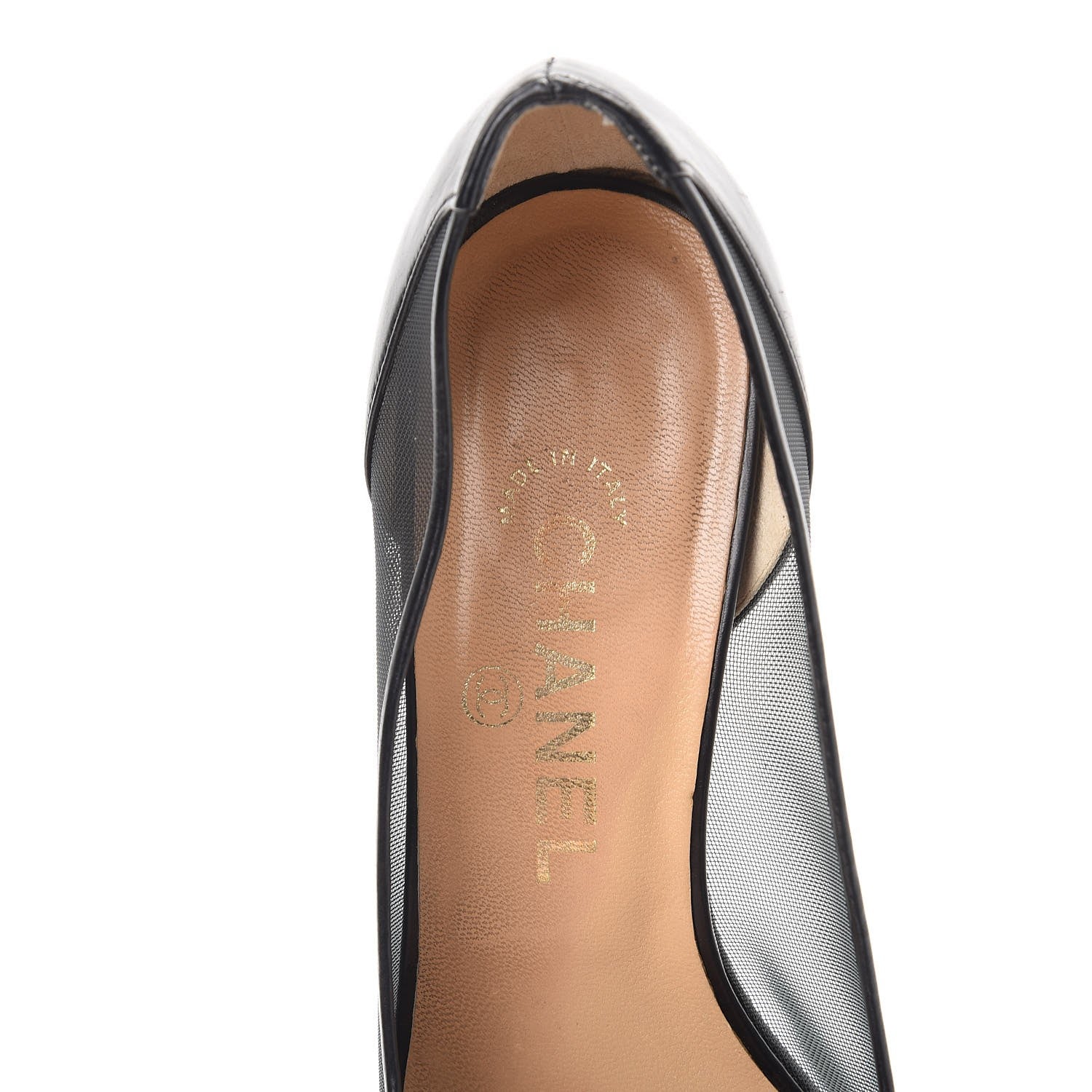 Chanel Lambskin Mesh CC Kitten Heels Pumps 38 Black 11 of 17