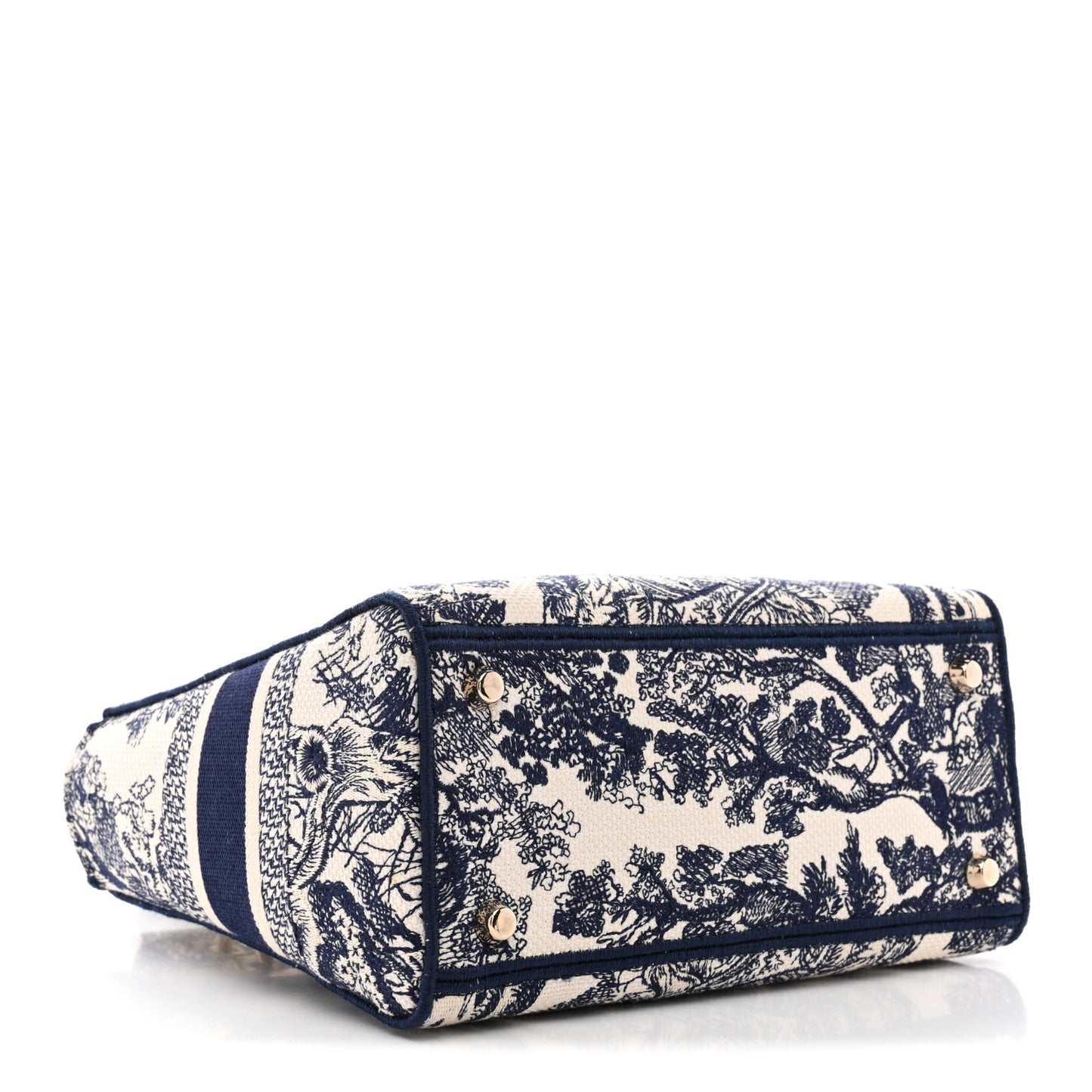 Toile de Jouy Embroidered Medium Lady D-Lite Blue