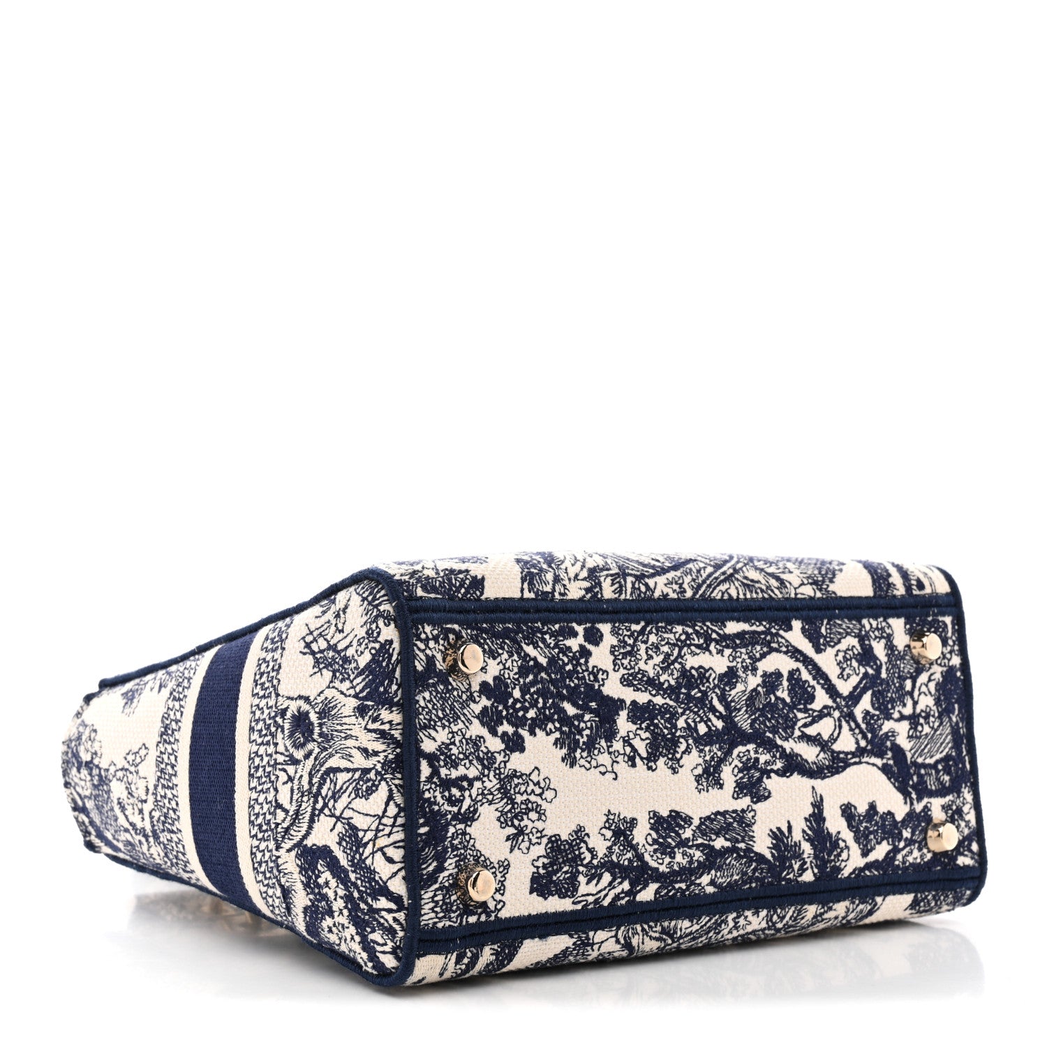 Christian Dior Toile de Jouy Embroidered Medium Lady D-Lite Blue 4 of 11