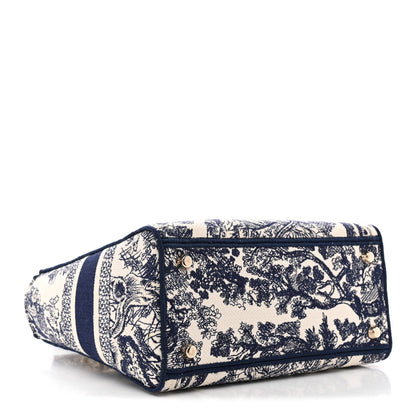 Christian Dior Toile de Jouy Embroidered Medium Lady D-Lite Blue 4 of 11
