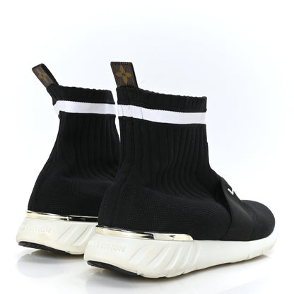 Louis Vuitton Monogram Stretch Fabric Aftergame Sneaker Boots 40 Black 4 of 8