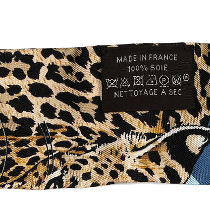 Hermes Silk Jungle Love Twilly Gris Bleuete Vert 3 of 4